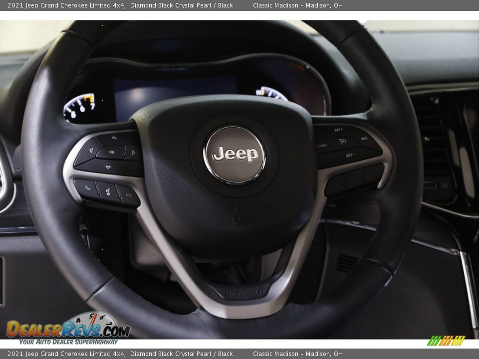 2021 Jeep Grand Cherokee Limited 4x4 Diamond Black Crystal Pearl / Black Photo #7
