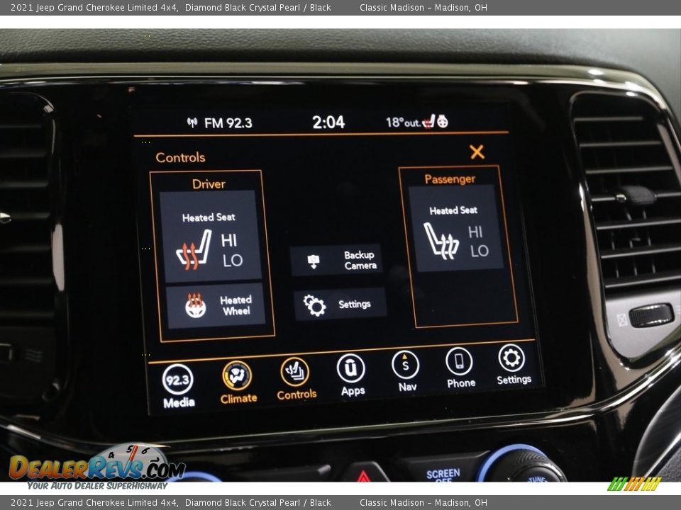 2021 Jeep Grand Cherokee Limited 4x4 Diamond Black Crystal Pearl / Black Photo #11