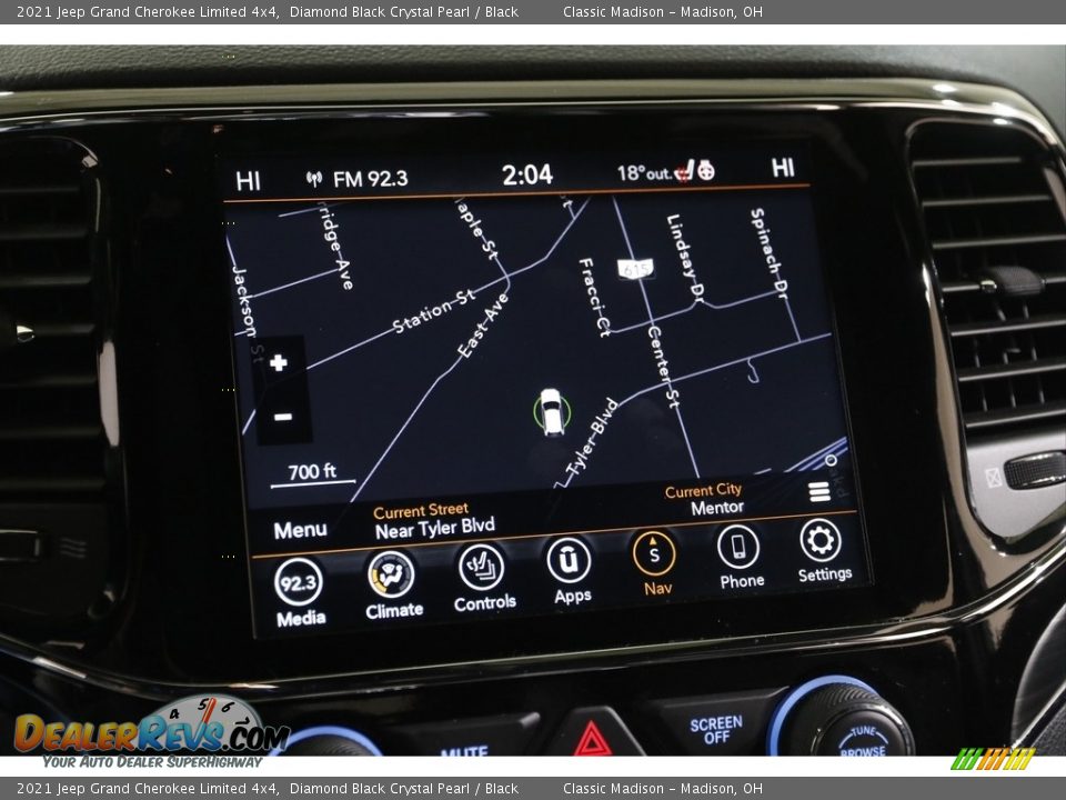 2021 Jeep Grand Cherokee Limited 4x4 Diamond Black Crystal Pearl / Black Photo #12