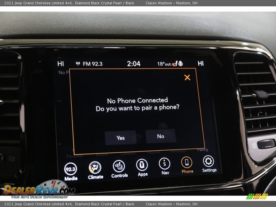 2021 Jeep Grand Cherokee Limited 4x4 Diamond Black Crystal Pearl / Black Photo #13