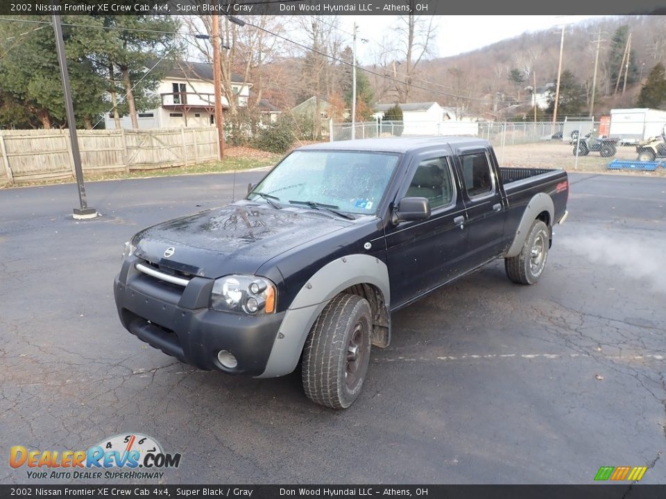 Super Black 2002 Nissan Frontier XE Crew Cab 4x4 Photo #6