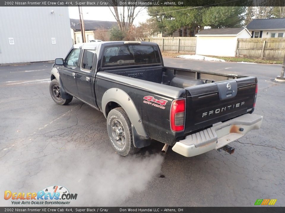 Super Black 2002 Nissan Frontier XE Crew Cab 4x4 Photo #8