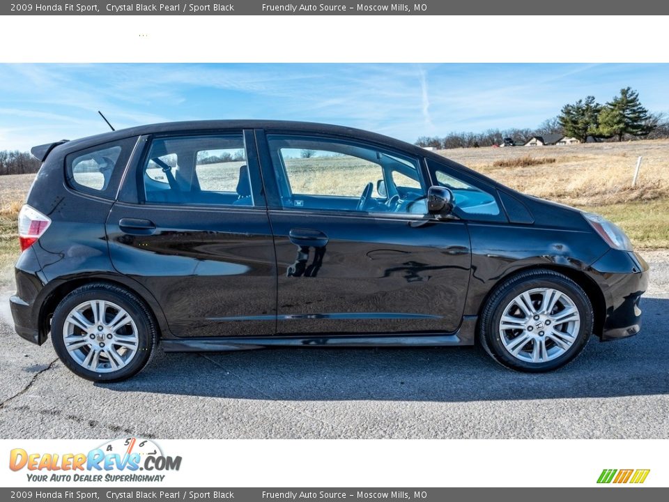 2009 Honda Fit Sport Crystal Black Pearl / Sport Black Photo #3