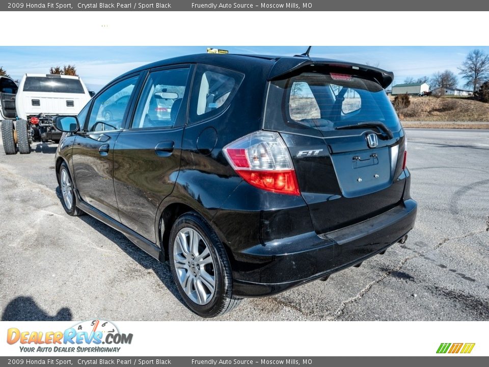 2009 Honda Fit Sport Crystal Black Pearl / Sport Black Photo #6