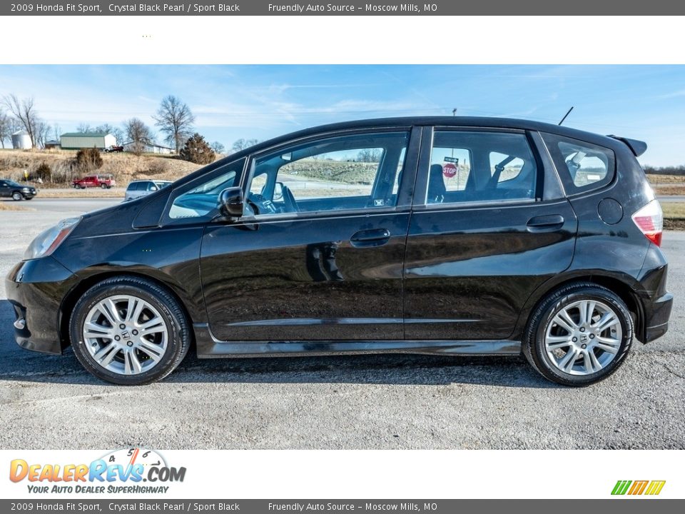 2009 Honda Fit Sport Crystal Black Pearl / Sport Black Photo #7