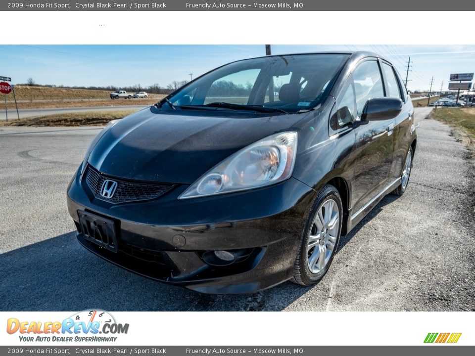 2009 Honda Fit Sport Crystal Black Pearl / Sport Black Photo #8