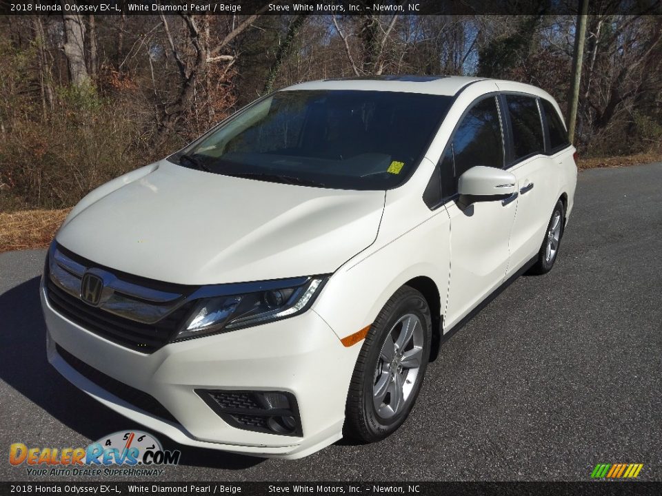 2018 Honda Odyssey EX-L White Diamond Pearl / Beige Photo #3