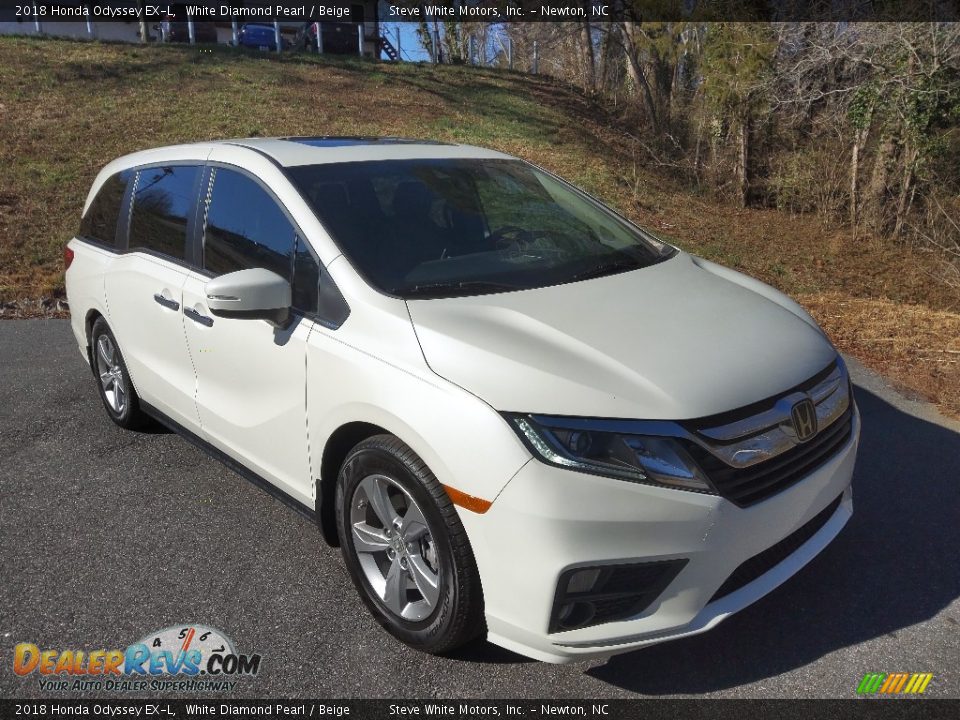 2018 Honda Odyssey EX-L White Diamond Pearl / Beige Photo #6