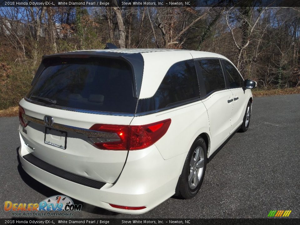 2018 Honda Odyssey EX-L White Diamond Pearl / Beige Photo #8