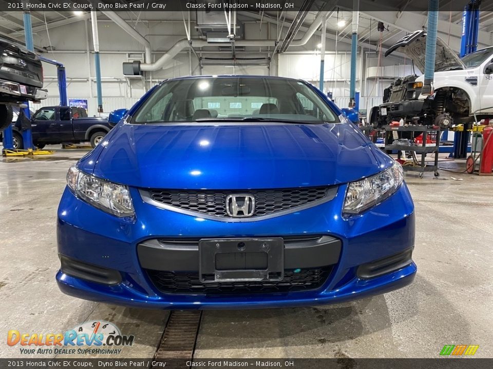 2013 Honda Civic EX Coupe Dyno Blue Pearl / Gray Photo #2