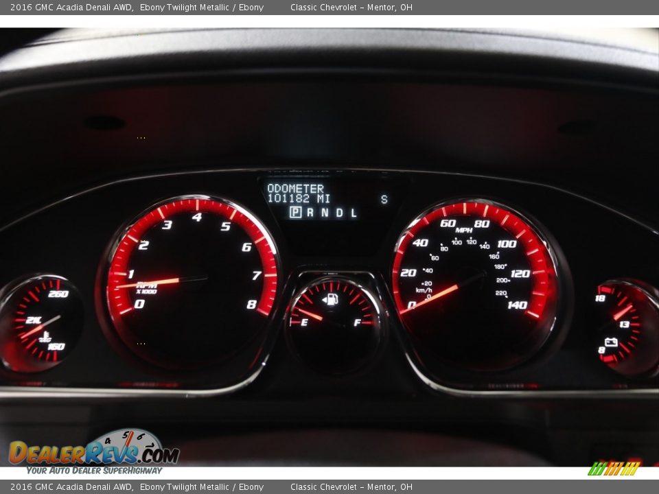 2016 GMC Acadia Denali AWD Ebony Twilight Metallic / Ebony Photo #8