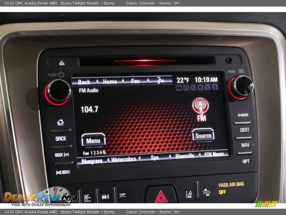 2016 GMC Acadia Denali AWD Ebony Twilight Metallic / Ebony Photo #10