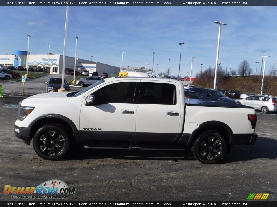 Pearl White Metallic 2021 Nissan Titan Platinum Crew Cab 4x4 Photo #8