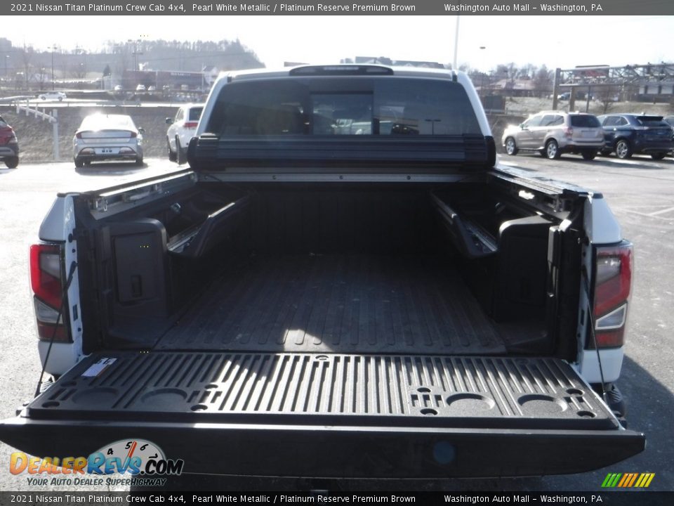 2021 Nissan Titan Platinum Crew Cab 4x4 Pearl White Metallic / Platinum Reserve Premium Brown Photo #16