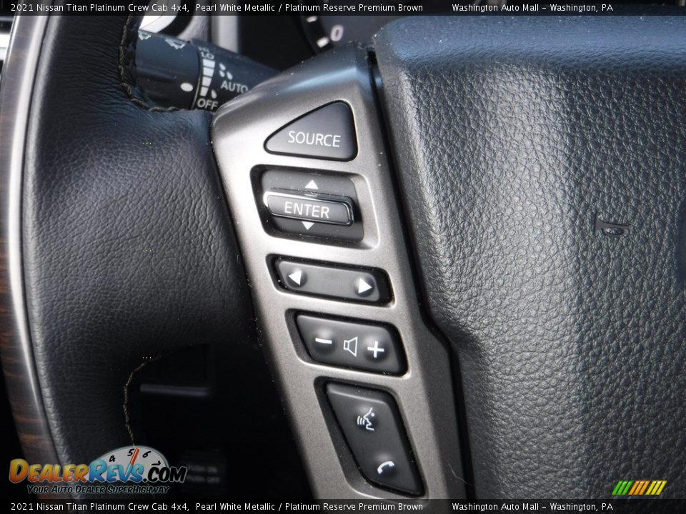 2021 Nissan Titan Platinum Crew Cab 4x4 Steering Wheel Photo #32