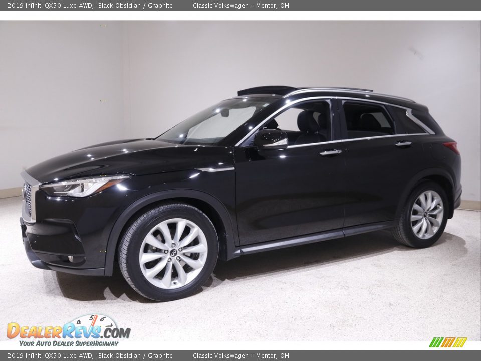 2019 Infiniti QX50 Luxe AWD Black Obsidian / Graphite Photo #3