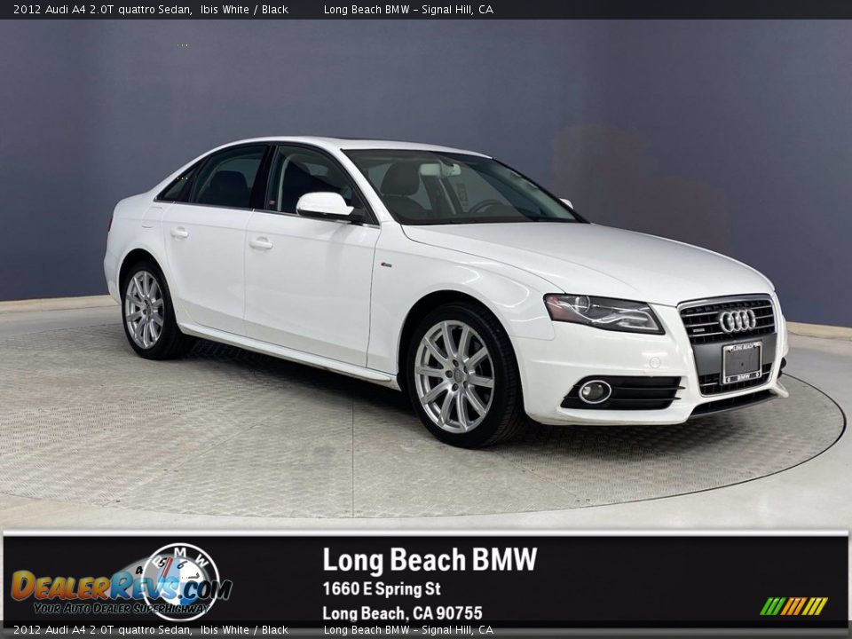 2012 Audi A4 2.0T quattro Sedan Ibis White / Black Photo #1