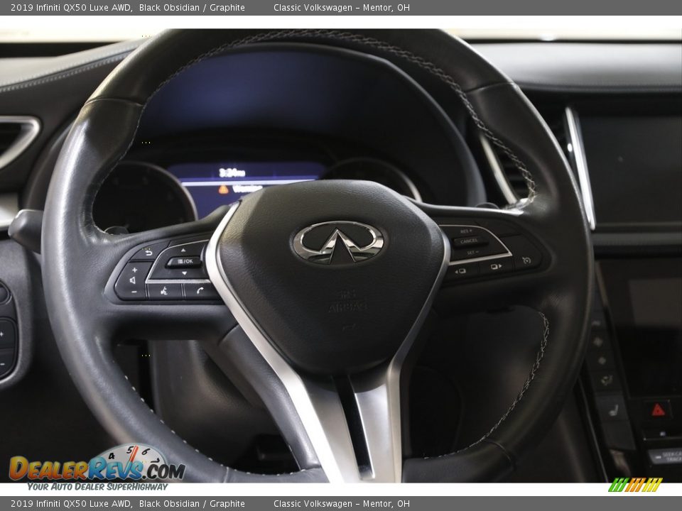 2019 Infiniti QX50 Luxe AWD Black Obsidian / Graphite Photo #7