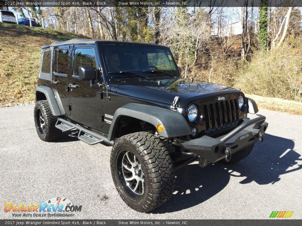 2017 Jeep Wrangler Unlimited Sport 4x4 Black / Black Photo #4