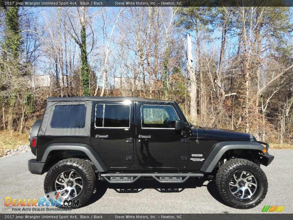 2017 Jeep Wrangler Unlimited Sport 4x4 Black / Black Photo #5
