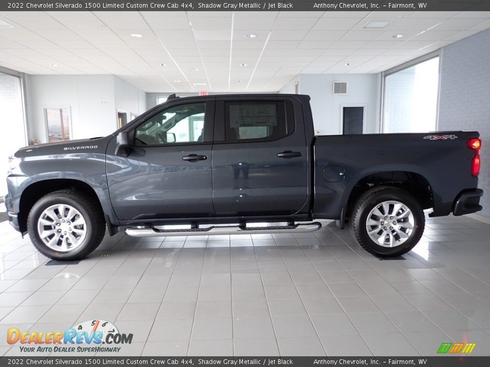 2022 Chevrolet Silverado 1500 Limited Custom Crew Cab 4x4 Shadow Gray Metallic / Jet Black Photo #6