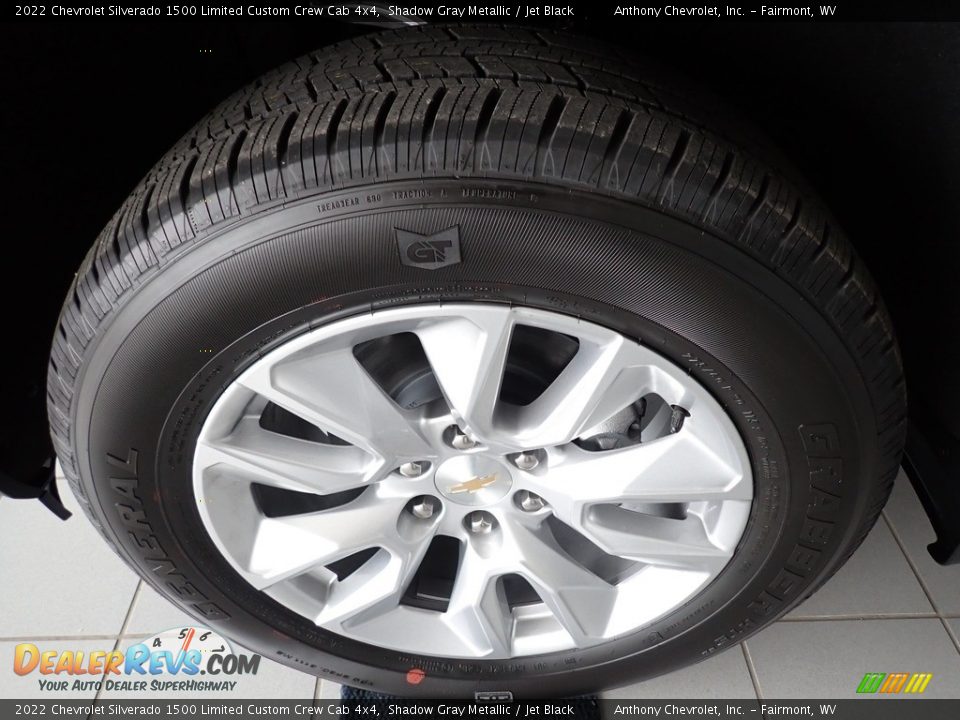 2022 Chevrolet Silverado 1500 Limited Custom Crew Cab 4x4 Shadow Gray Metallic / Jet Black Photo #7