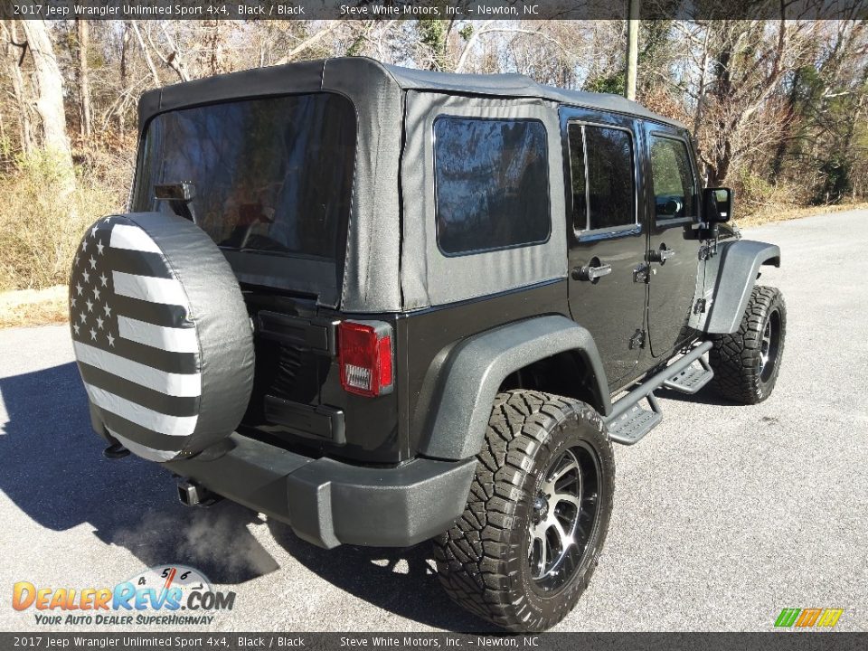 2017 Jeep Wrangler Unlimited Sport 4x4 Black / Black Photo #6