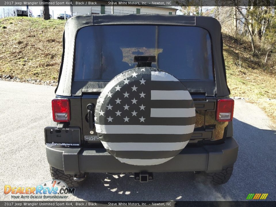 2017 Jeep Wrangler Unlimited Sport 4x4 Black / Black Photo #7