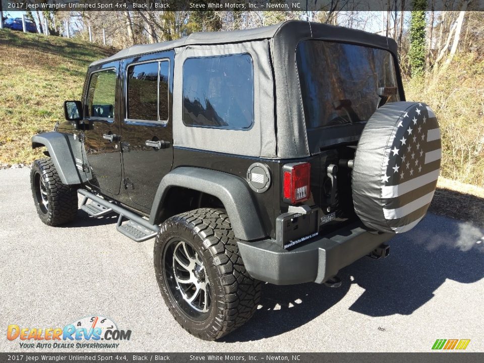 2017 Jeep Wrangler Unlimited Sport 4x4 Black / Black Photo #8