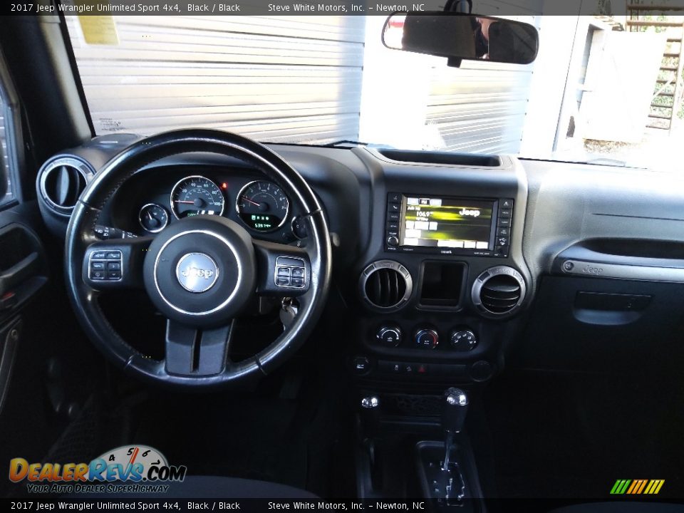 2017 Jeep Wrangler Unlimited Sport 4x4 Black / Black Photo #18