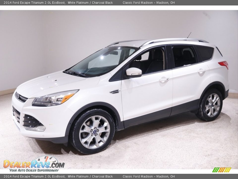 2014 Ford Escape Titanium 2.0L EcoBoost White Platinum / Charcoal Black Photo #3