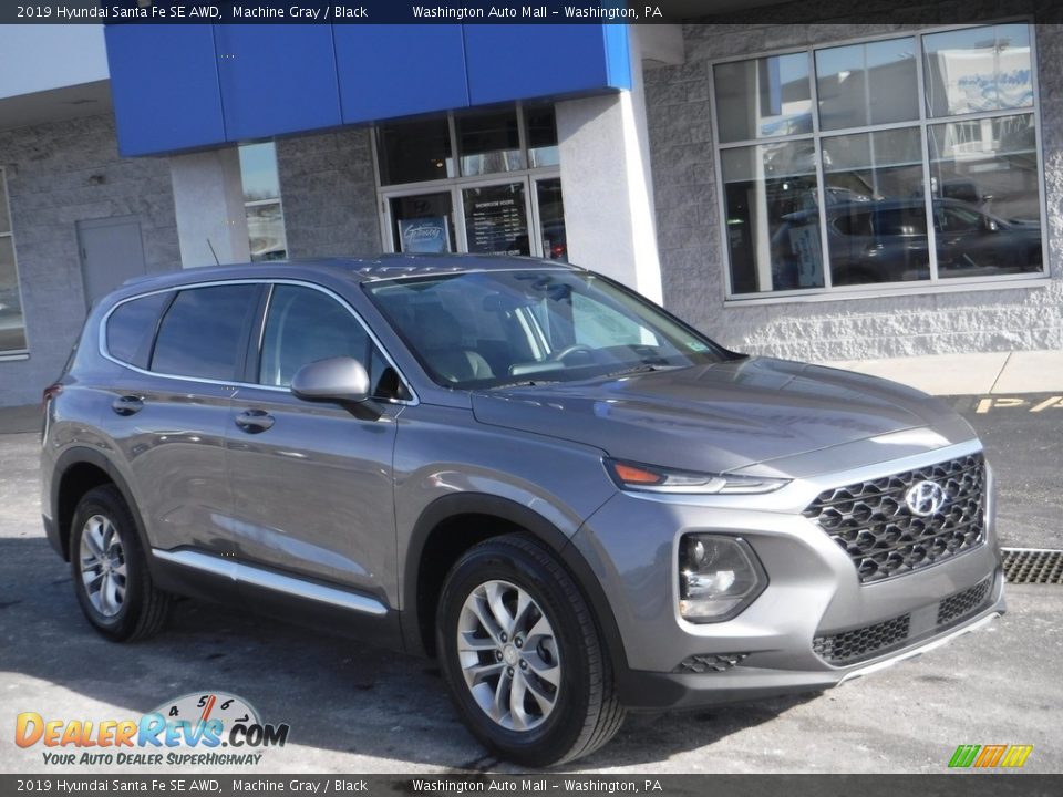 2019 Hyundai Santa Fe SE AWD Machine Gray / Black Photo #1