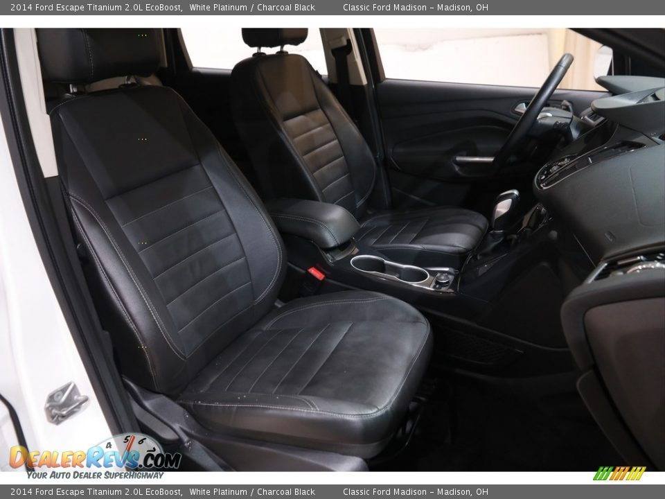 2014 Ford Escape Titanium 2.0L EcoBoost White Platinum / Charcoal Black Photo #12