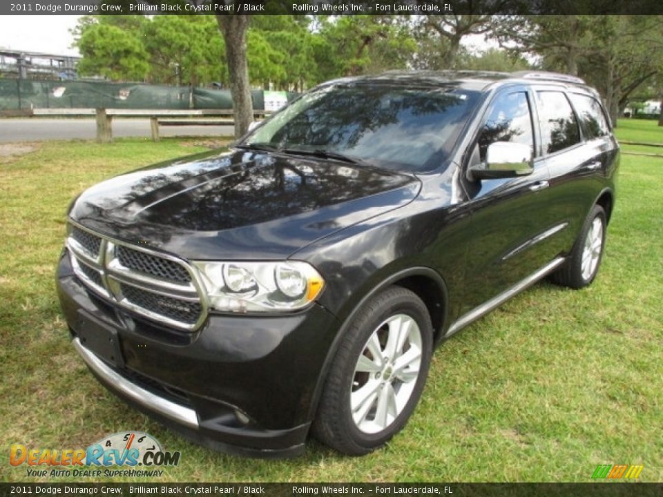 2011 Dodge Durango Crew Brilliant Black Crystal Pearl / Black Photo #1