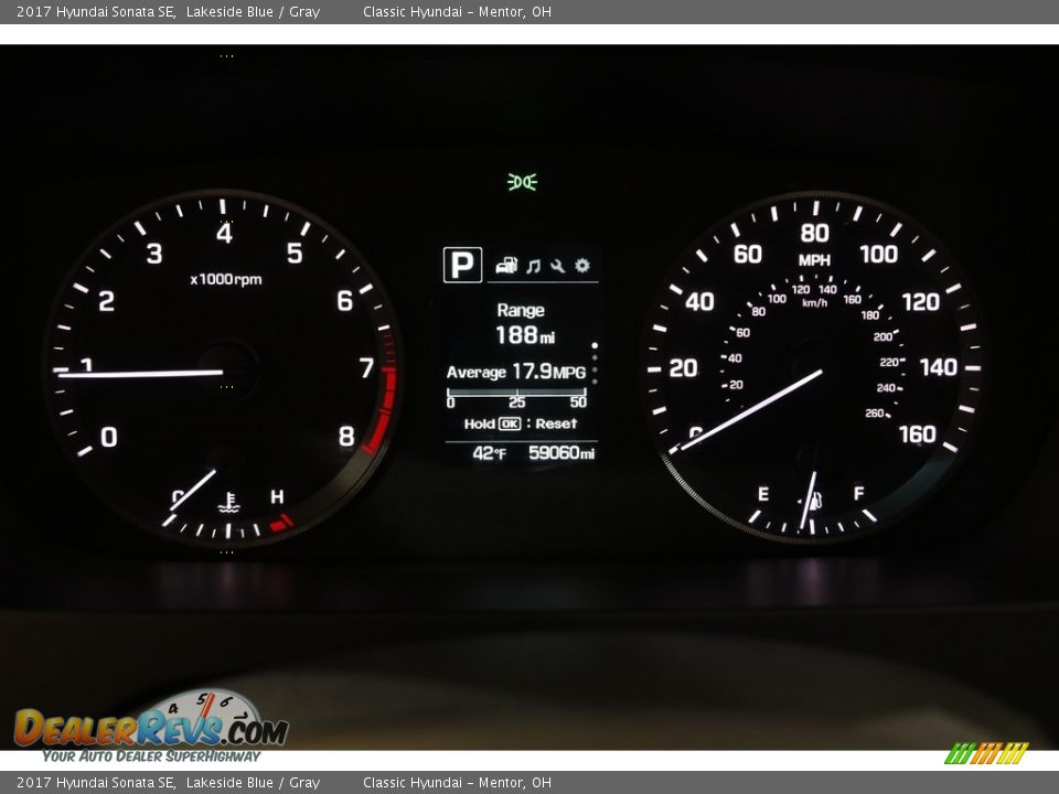 2017 Hyundai Sonata SE Lakeside Blue / Gray Photo #8