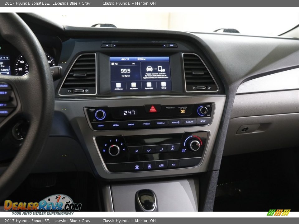 2017 Hyundai Sonata SE Lakeside Blue / Gray Photo #9