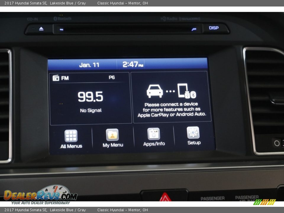 2017 Hyundai Sonata SE Lakeside Blue / Gray Photo #10