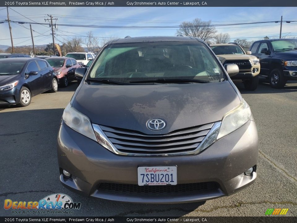 2016 Toyota Sienna XLE Premium Predawn Gray Mica / Ash Photo #2