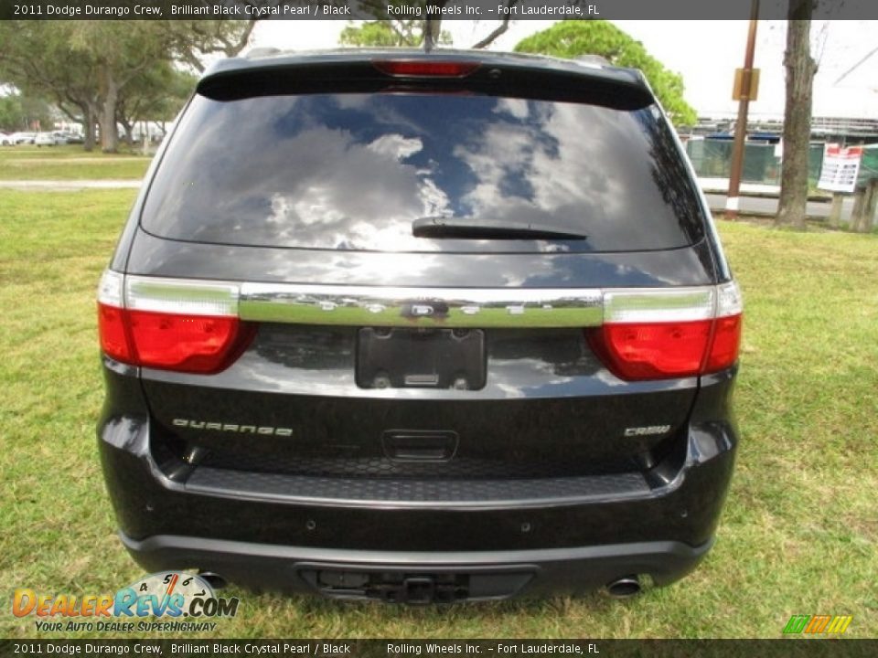 2011 Dodge Durango Crew Brilliant Black Crystal Pearl / Black Photo #7