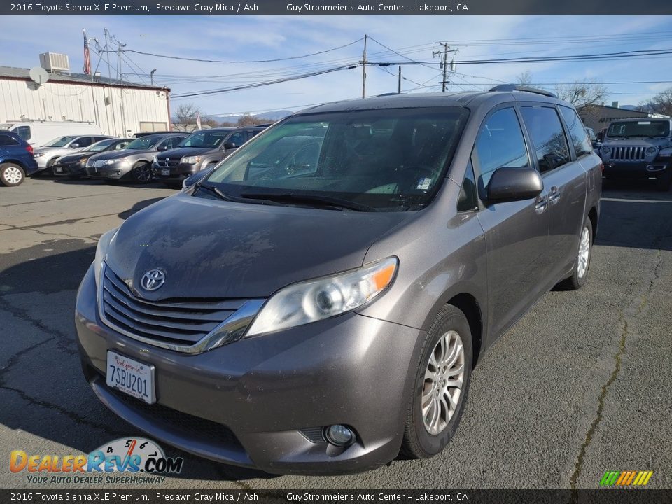 2016 Toyota Sienna XLE Premium Predawn Gray Mica / Ash Photo #3