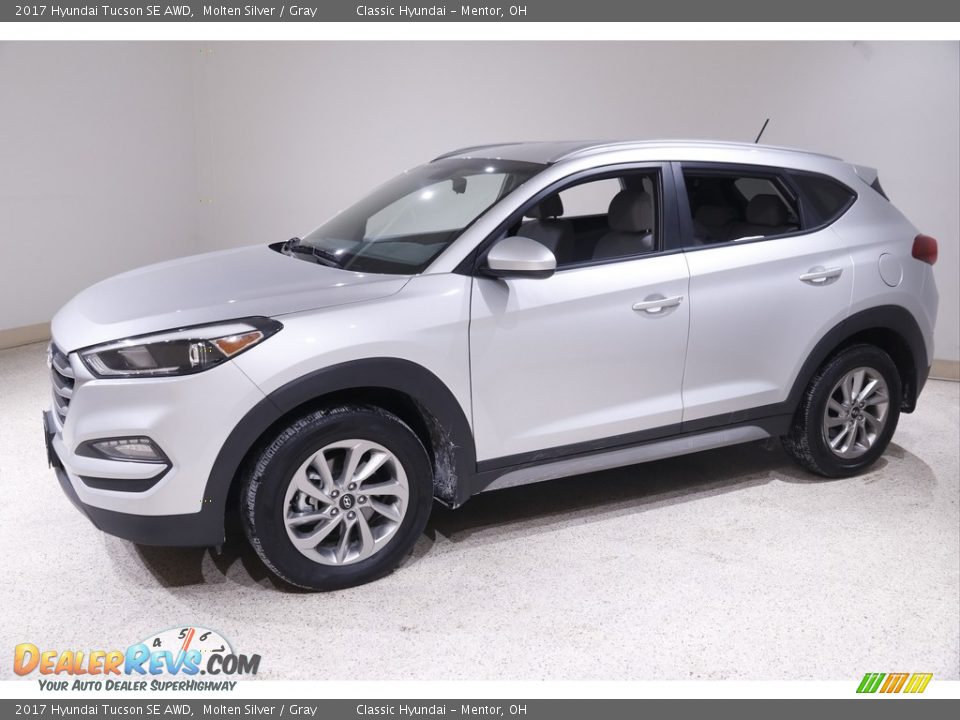 2017 Hyundai Tucson SE AWD Molten Silver / Gray Photo #3
