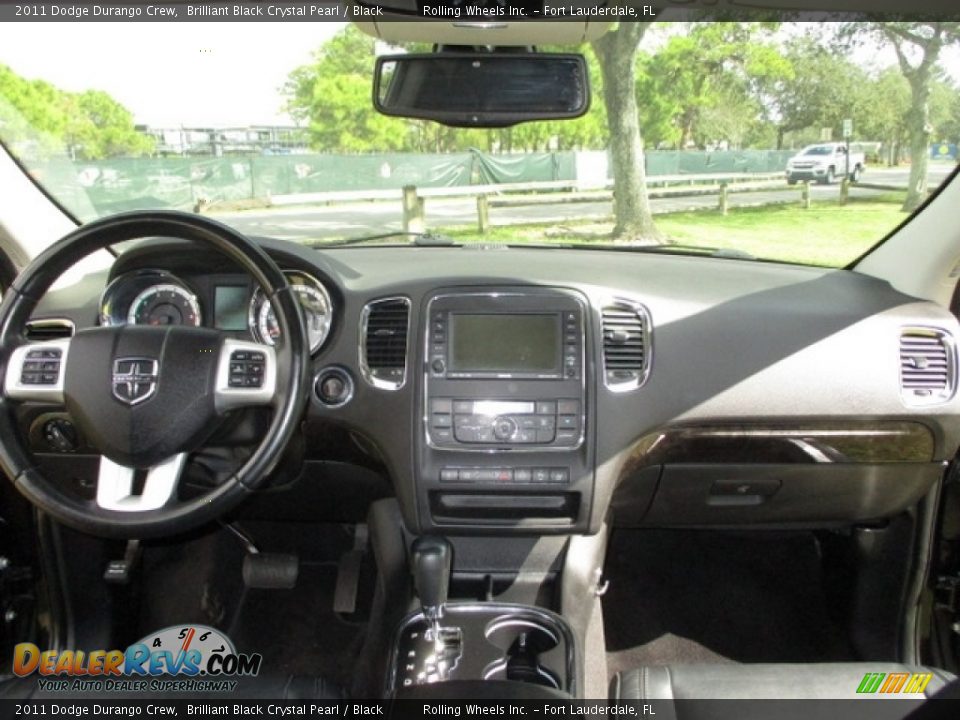 2011 Dodge Durango Crew Brilliant Black Crystal Pearl / Black Photo #21