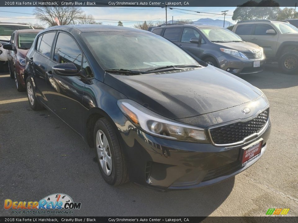 2018 Kia Forte LX Hatchback Gravity Blue / Black Photo #1