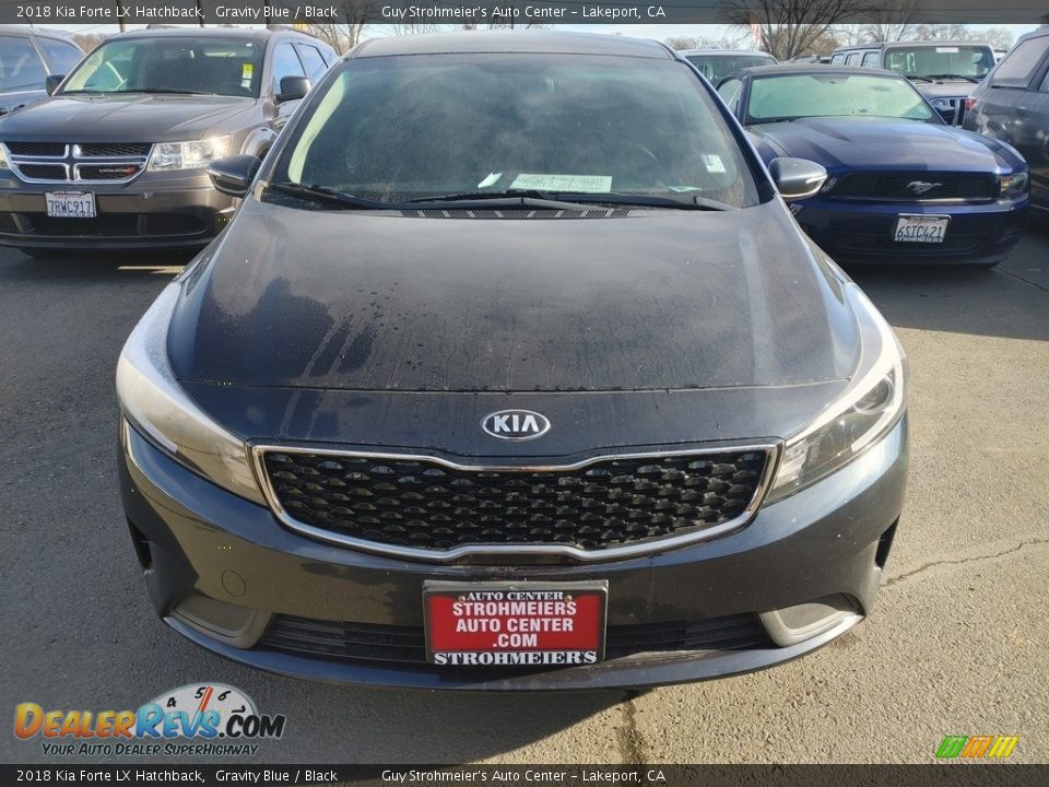 2018 Kia Forte LX Hatchback Gravity Blue / Black Photo #2