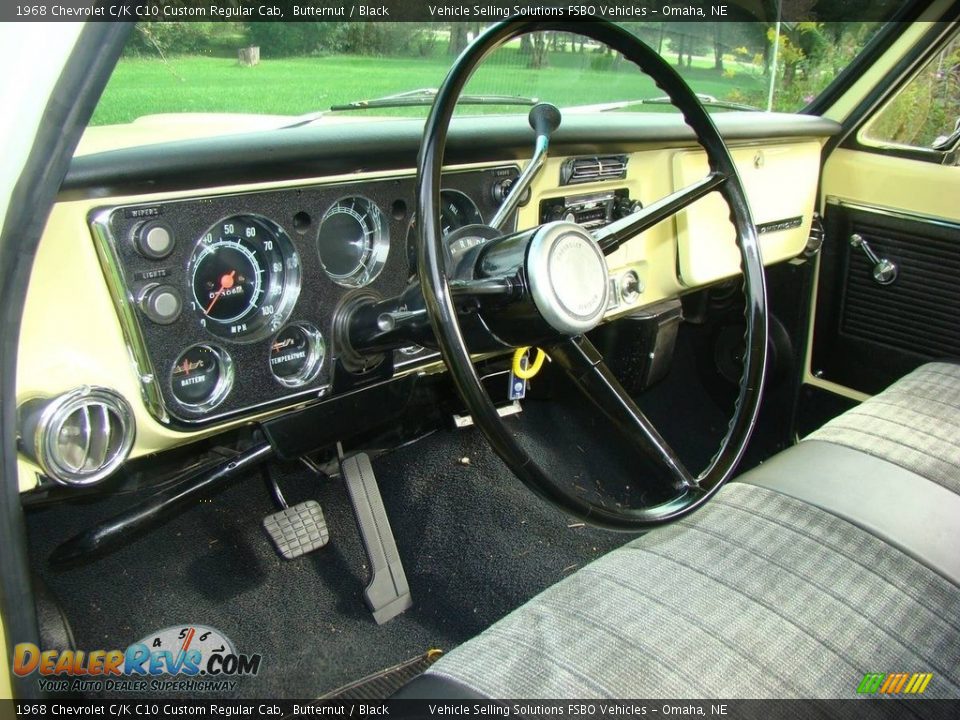 Black Interior - 1968 Chevrolet C/K C10 Custom Regular Cab Photo #2