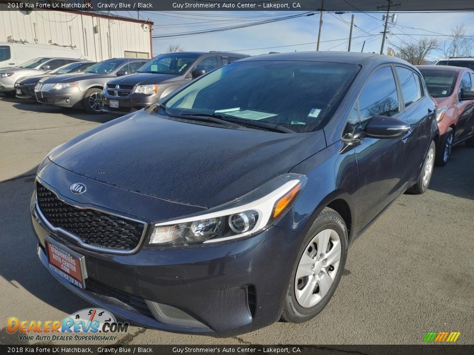 2018 Kia Forte LX Hatchback Gravity Blue / Black Photo #3