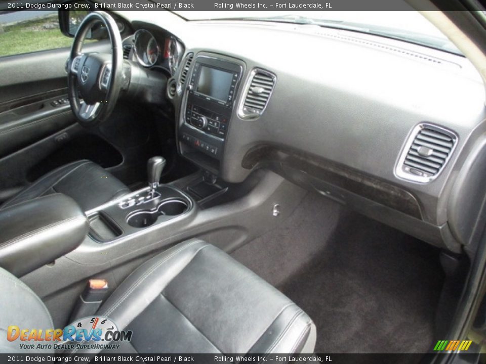 2011 Dodge Durango Crew Brilliant Black Crystal Pearl / Black Photo #28