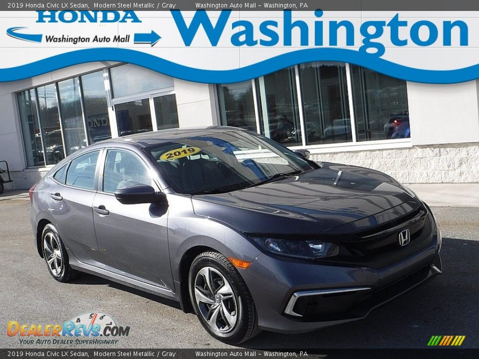 2019 Honda Civic LX Sedan Modern Steel Metallic / Gray Photo #1