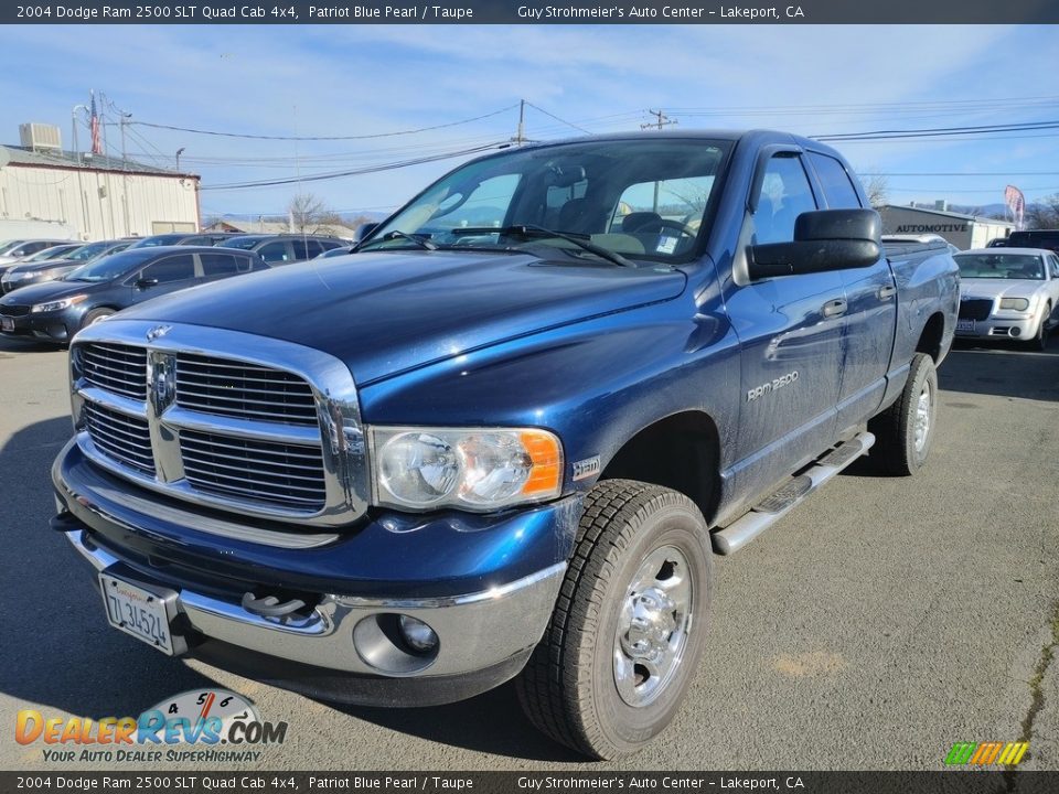 2004 Dodge Ram 2500 SLT Quad Cab 4x4 Patriot Blue Pearl / Taupe Photo #3