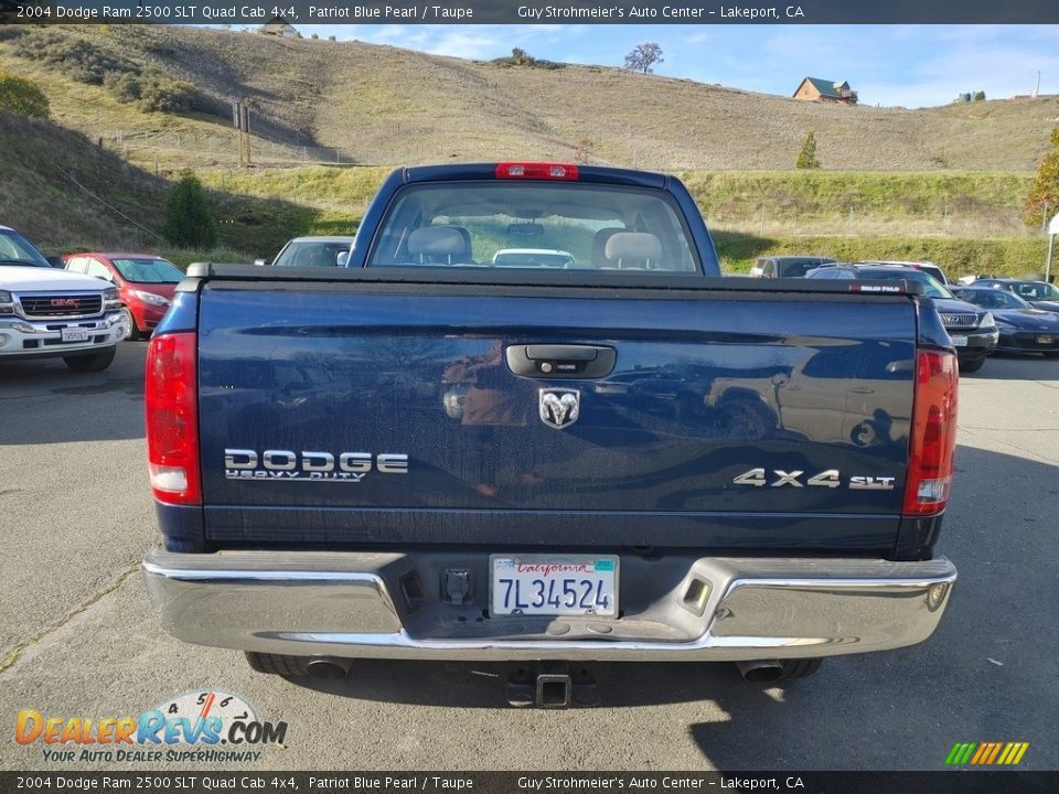 2004 Dodge Ram 2500 SLT Quad Cab 4x4 Patriot Blue Pearl / Taupe Photo #5